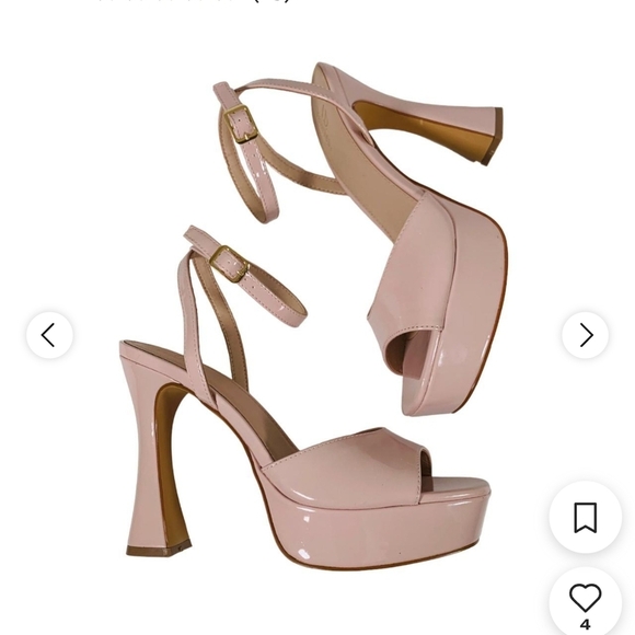 ID Restricted Shoes - Chic Pink Platform Heels with Sculptural Design